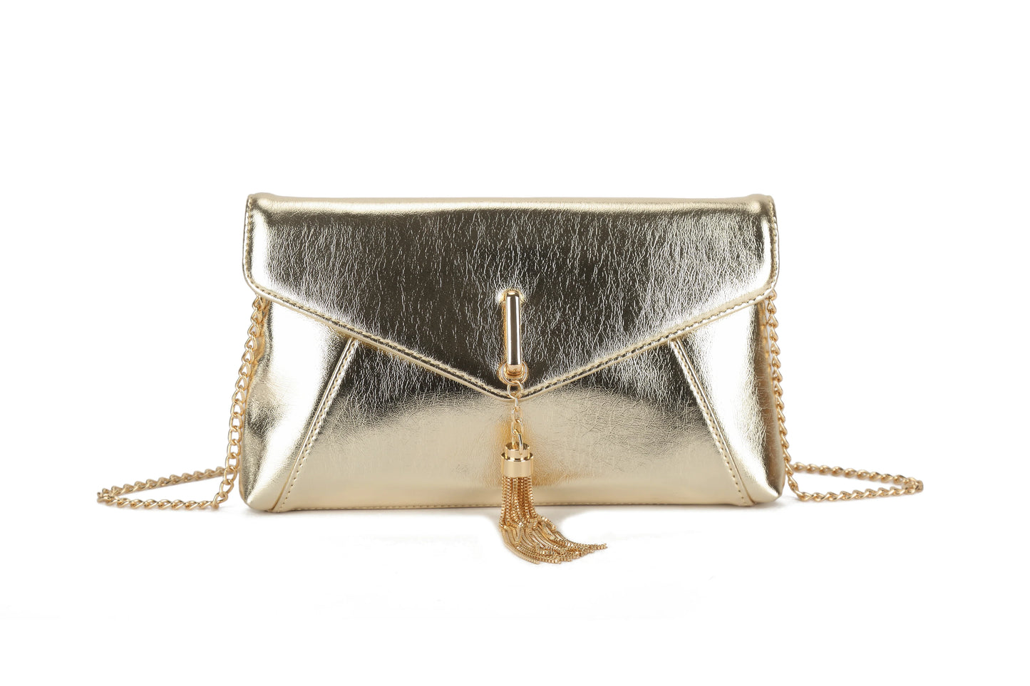 Tassel detail crossbody clutch bag - Gold