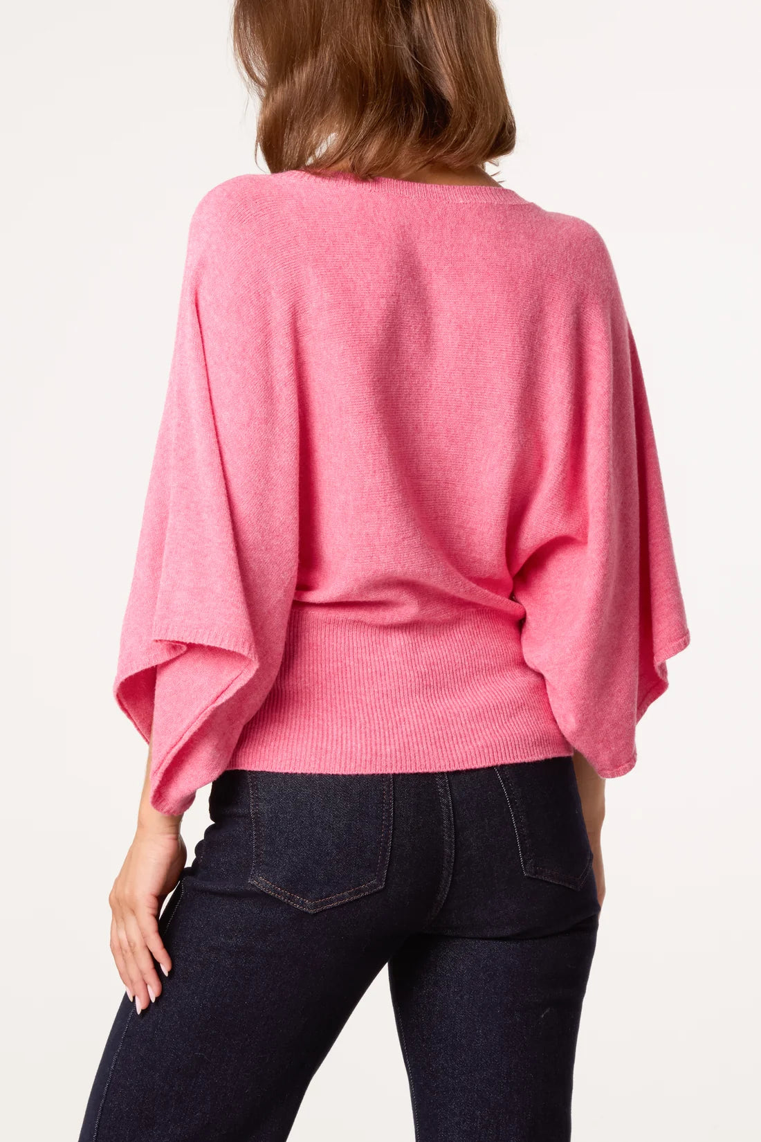 Soft knit batwing jumper - Pink