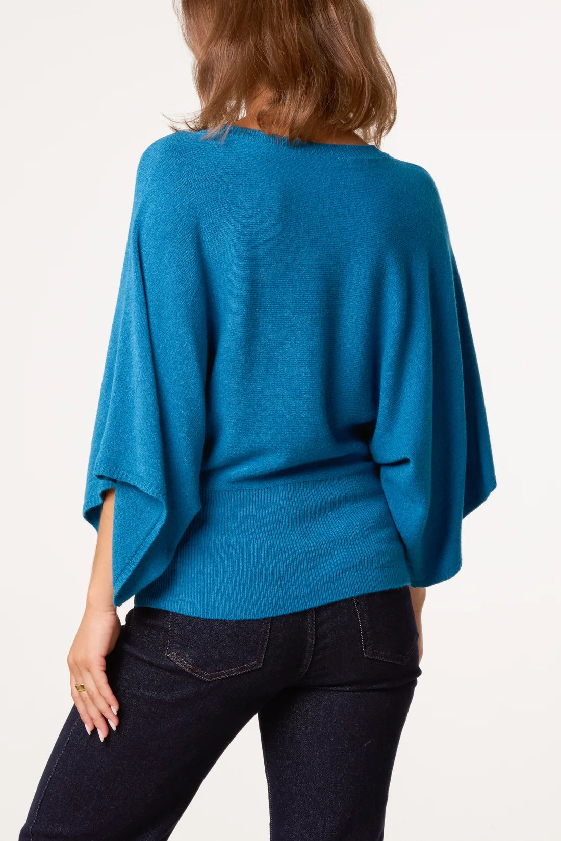 Soft knit batwing jumper - Teal