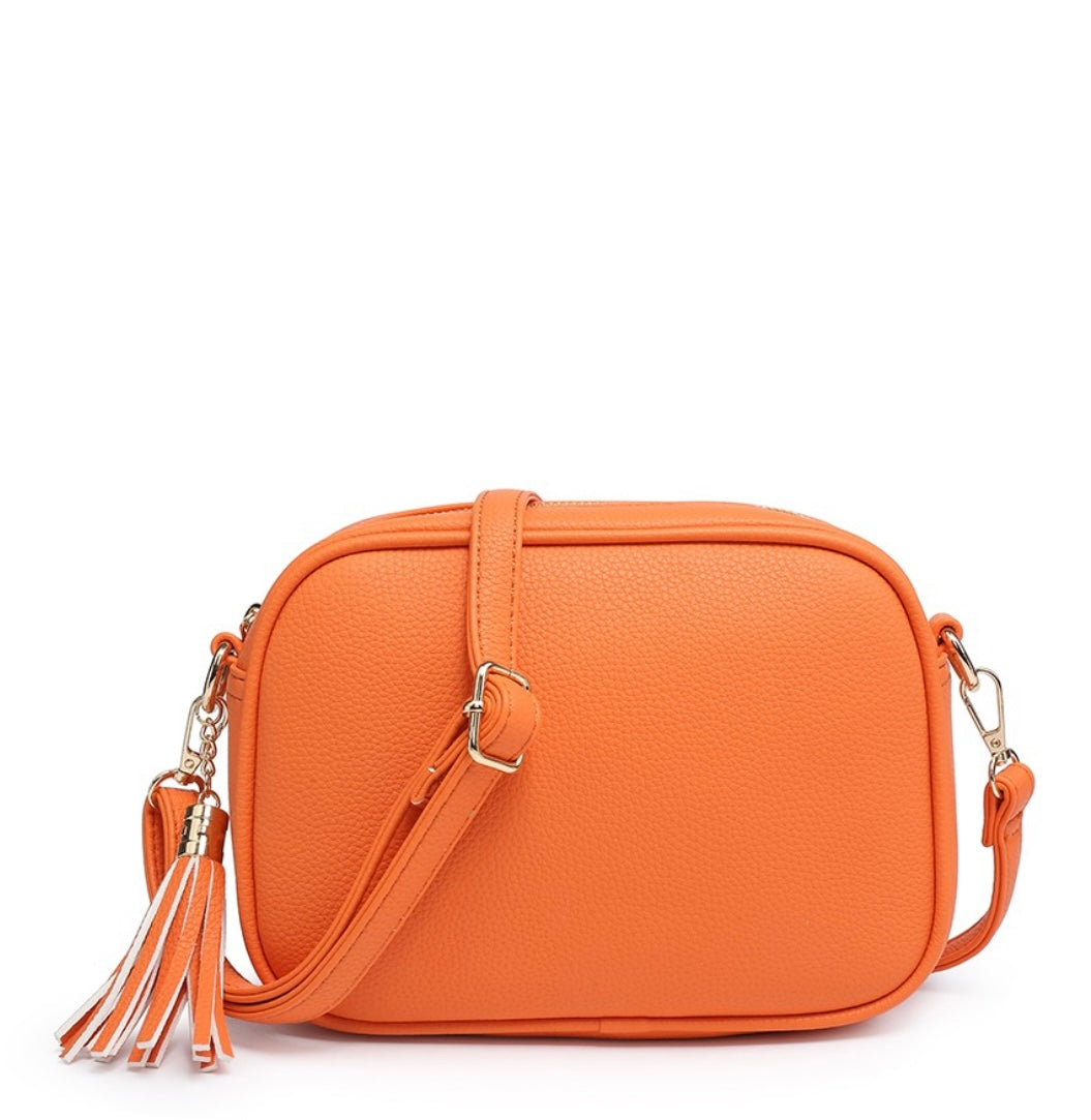 Tassel detail crossbody bag - Orange