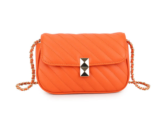 Quilted detail crossbody bag - Orange