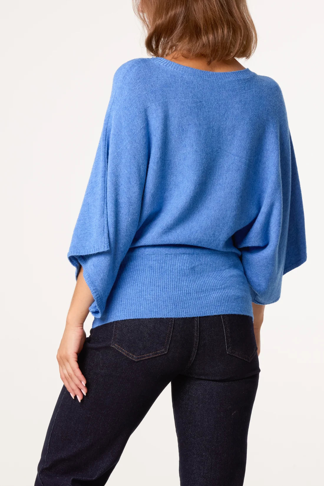 Soft knit batwing jumper - Blue