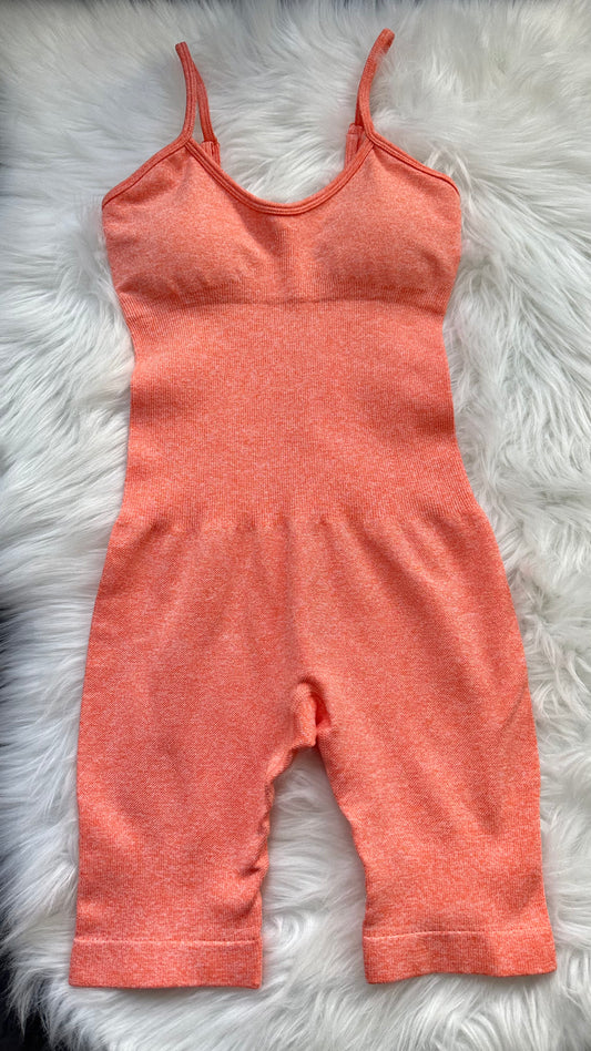 Structured unitard - salmon