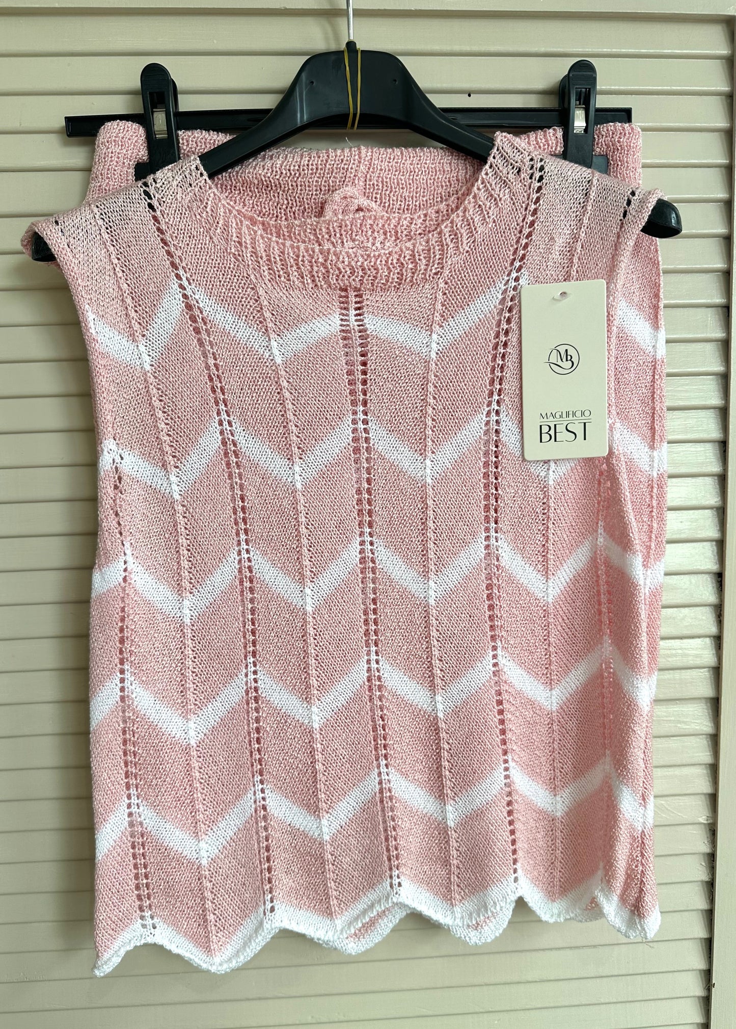 Zig zag crochet two piece - Yellow/Pink