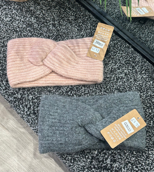 Knitted twist detail headbands
