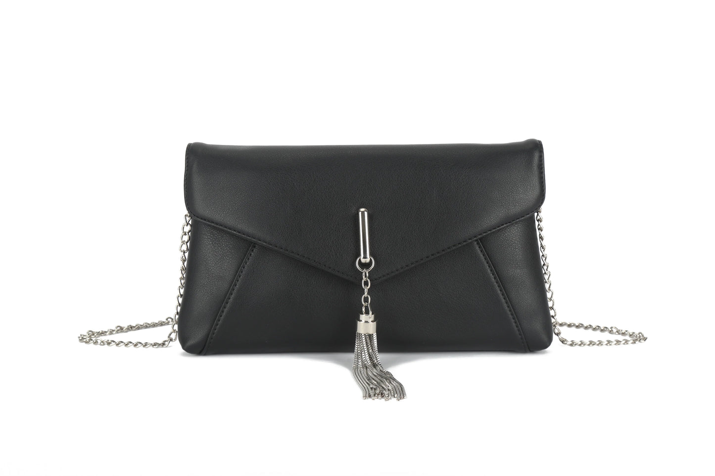 Tassel detail clutch bag - Black