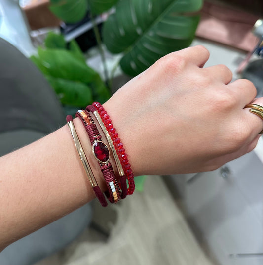 Red multi strand magnetic bracelet