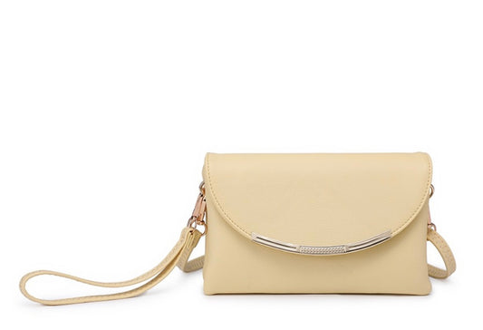 Yellow clutch crossbody bag