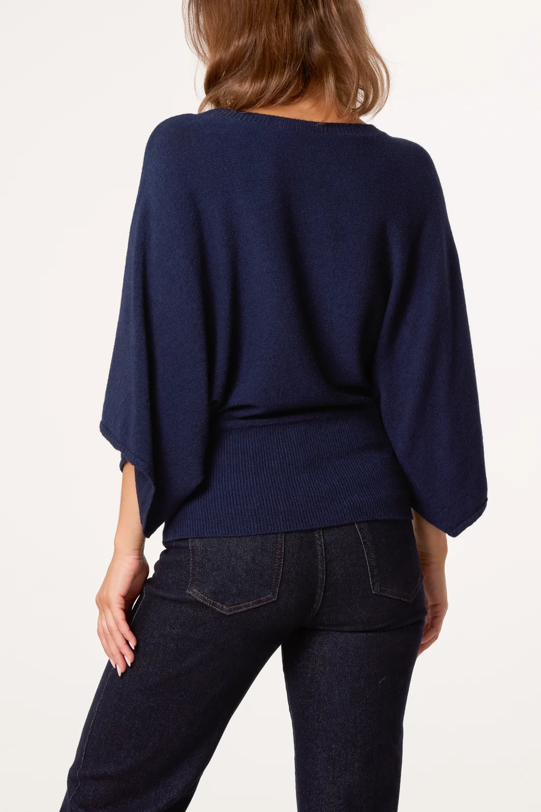 Soft knit batwing jumper - Navy