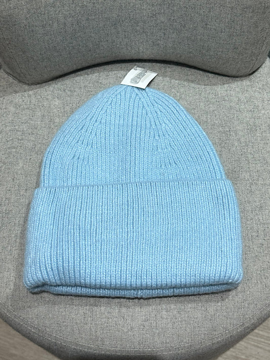 Light blue ribbed beanie