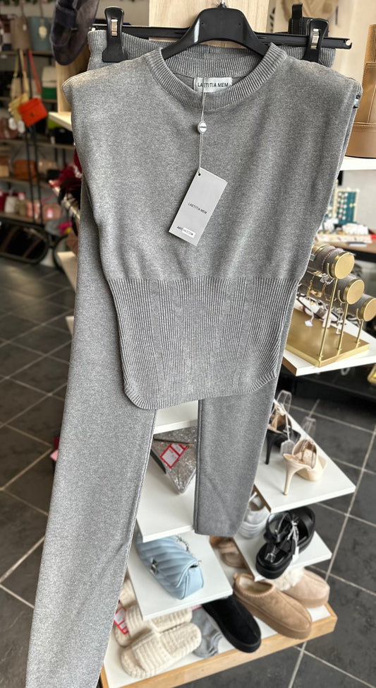 Padded top & leggings co ord - Grey