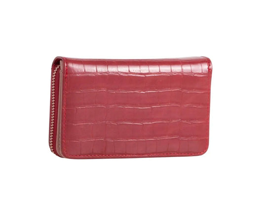 Red Croc print purse