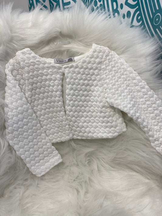 White knitted bolero